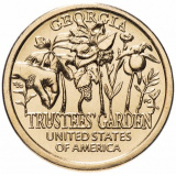 США 1 доллар (dollar) 2019 "Американские инновации - Сад попечителей (Джорджия)"