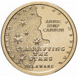 США 1 доллар (dollar) 2019  "Американские инновации - Классификация звезд, Энни Кэннон (Делавэр)"