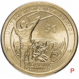 США 1 доллар (dollar) 2015  "Коренные Американцы - Рабочие Мохоки"