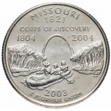 США 1/4 доллара (квотер, 25 центов) 2003  "Штат Миссури"