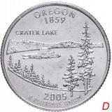 США 1/4 доллара (квотер, 25 центов) 2005  "Штат Орегон"