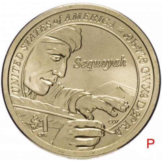 США 1 доллар (dollar) 2017 "Коренные Американцы - Секвойя" - 1