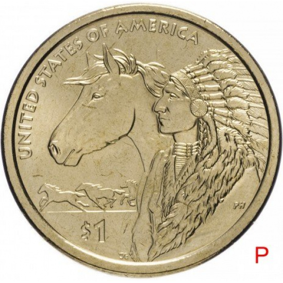 США 1 доллар (dollar) 2012  "Коренные Американцы - Торговые пути 17 века" - 1