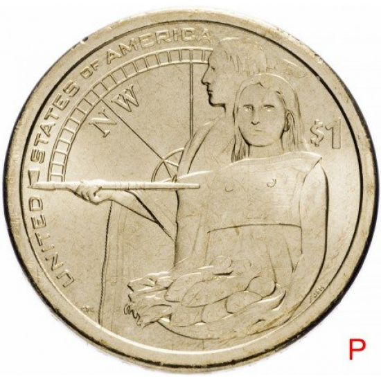 США 1 доллар (dollar) 2014  "Коренные Американцы - Гостеприимство индейцев" - 1