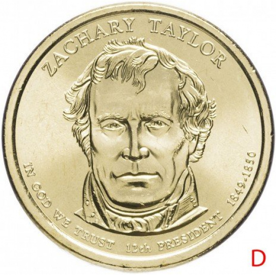 США 1 доллар 2009  "12-ый Президент США - Закари Тейлор" - 1
